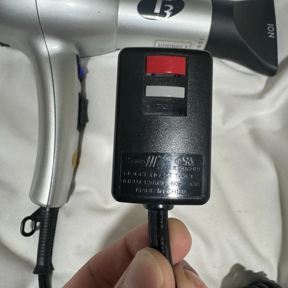 T3 Professional Tourmaline Hair Dryer Silver Ionic Power ION Blow Dryer Tested